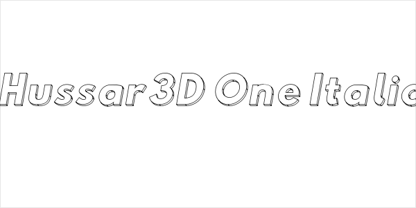 Hussar3D One Italic Logo