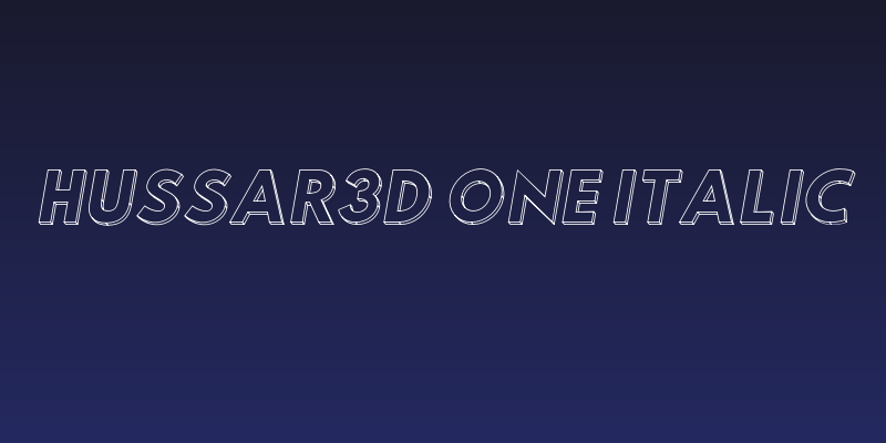 Hussar3D One Italic Social Header