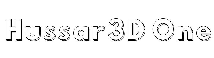 Hussar3D One  Frei Schriftart Herunterladen