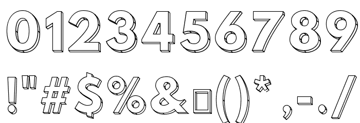 Hussar3D One Font OTHER CHARS