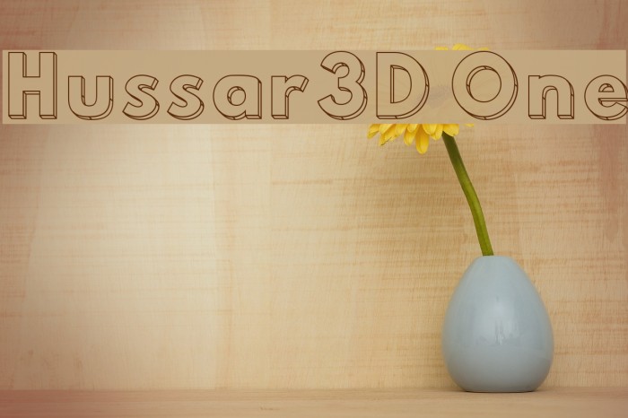Hussar3D One Font examples