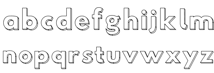 Hussar3D One Font LOWERCASE