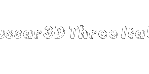 Hussar3D Three Italic Logo