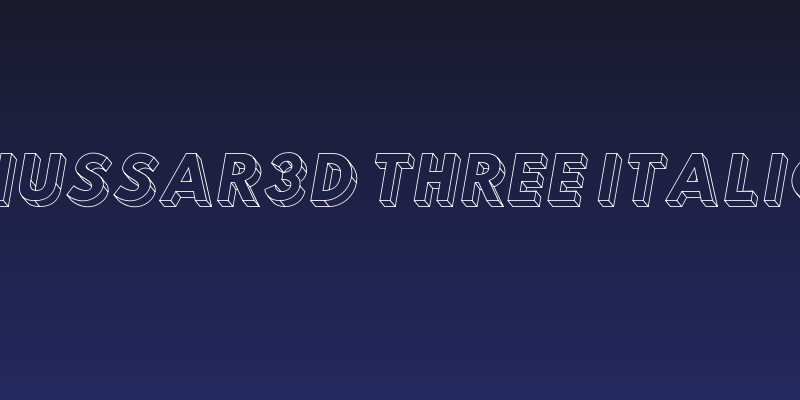 Hussar3D Three Italic Social Header