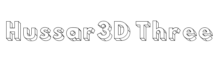Hussar3D Three  font caratteri gratis