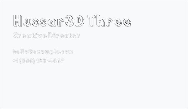 Hussar3D Three Business Card