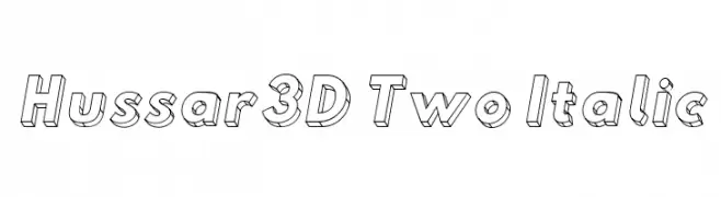 Hussar3D Two Italic  नि: शुल्क फ़ॉन्ट्स डाउनलोड