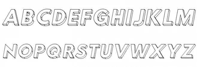 Hussar3D Two Italic フォント 大文字