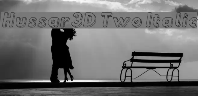 Hussar3D Two Italic Font examples