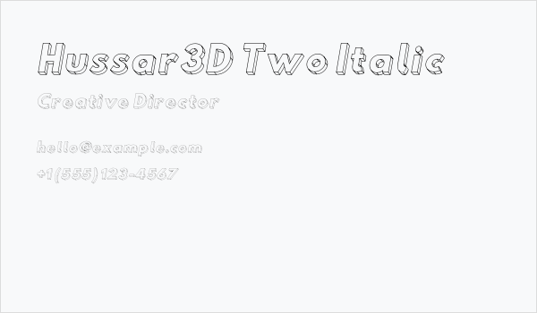 Hussar3D Two Italic Business Card