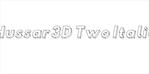 Hussar3D Two Italic Logo
