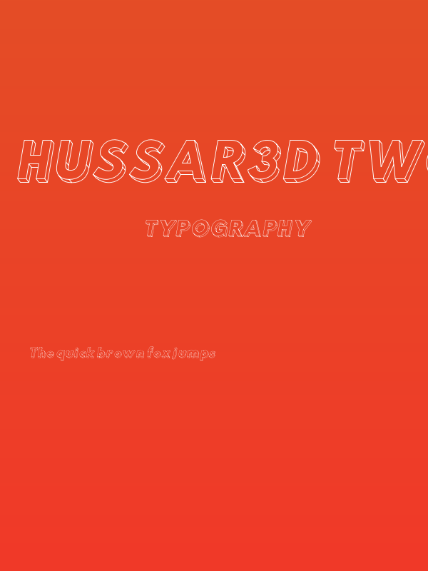 Hussar3D Two Italic Poster