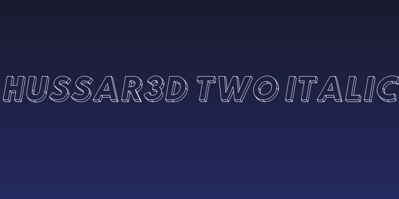 Hussar3D Two Italic Social Header