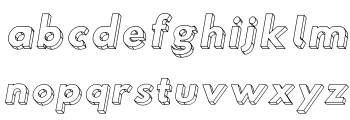 Hussar3D Two Italic Font Litere mici