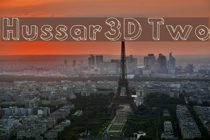 Hussar3D Two Font examples