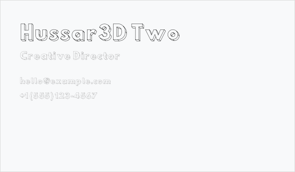 Hussar3D Two Business Card