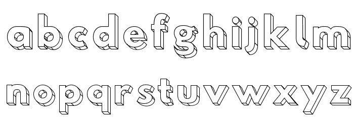 Hussar3D Two Font LOWERCASE