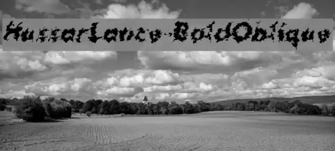 HussarLance-BoldOblique Font examples