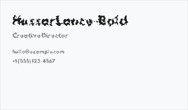 HussarLance-Bold Business Card