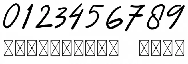 HussleeBreakRegular Шрифта ДРУГИЕ символов