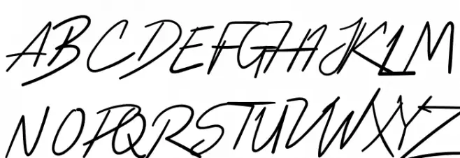 HussleeBreakRegular フォント 大文字