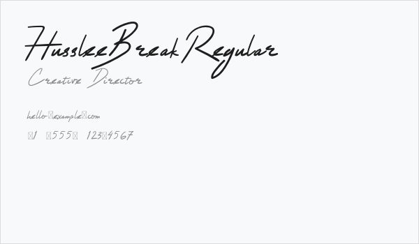 HussleeBreakRegular Business Card