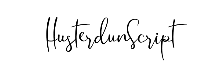 HusterdunScript  font caratteri gratis
