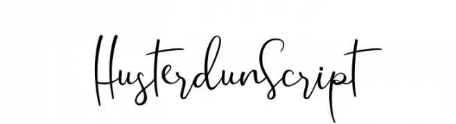 HusterdunScript  नि: शुल्क फ़ॉन्ट्स डाउनलोड