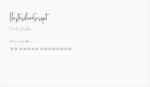 HusterdunScript Business Card