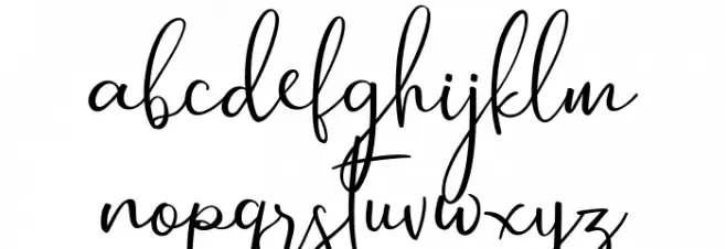 HusterdunScript Schriftart Kleinbuchstaben