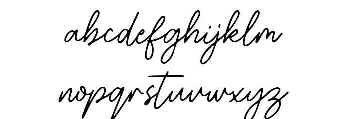 Hustine Font LOWERCASE