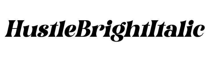Hustle Bright Italic  フリーフォントのダウンロード