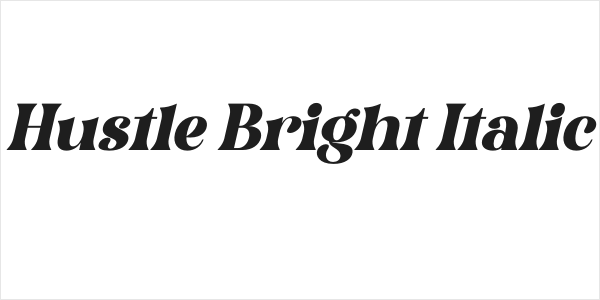Hustle Bright Italic Logo