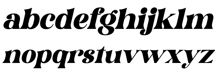 Hustle Bright Italic Font LOWERCASE