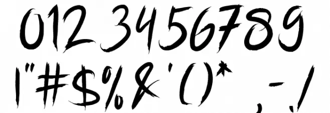 Hustle Hardcore Font OTHER CHARS