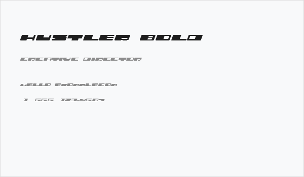 Hustler Bold Business Card