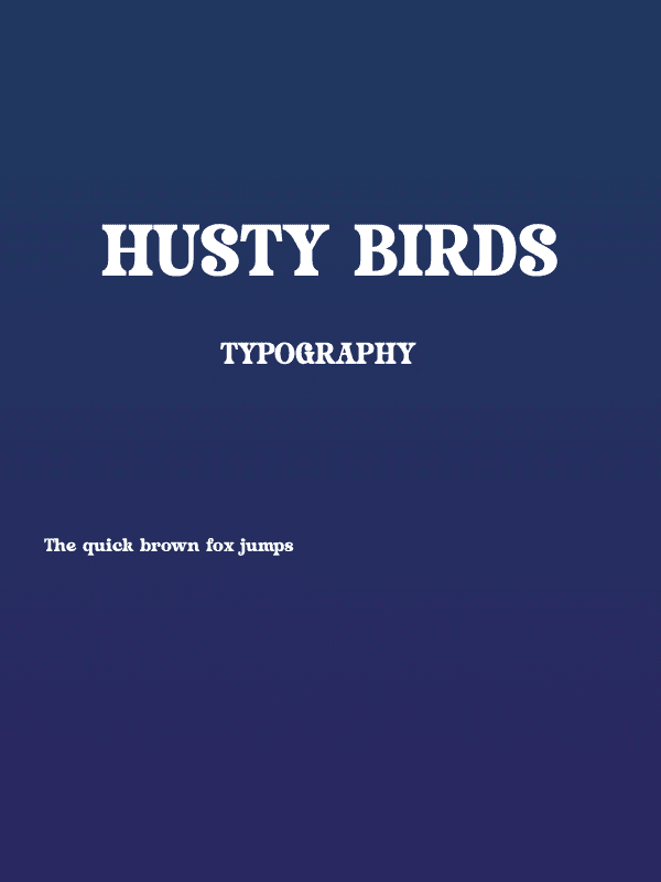 Husty Birds Poster