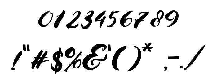 HustyBrush Font OTHER CHARS
