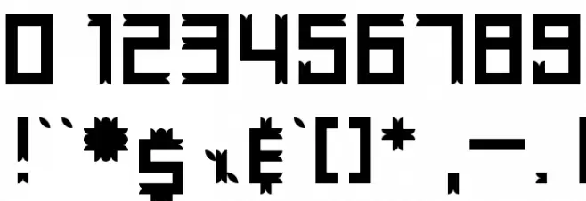 Hutan Regular Font OTHER CHARS