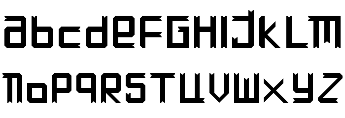 Hutan Regular Font LOWERCASE