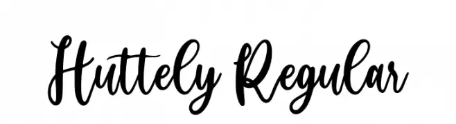 Huttely Regular  नि: शुल्क फ़ॉन्ट्स डाउनलोड