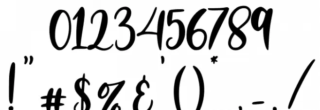 Huttely Regular Font OTHER CHARS