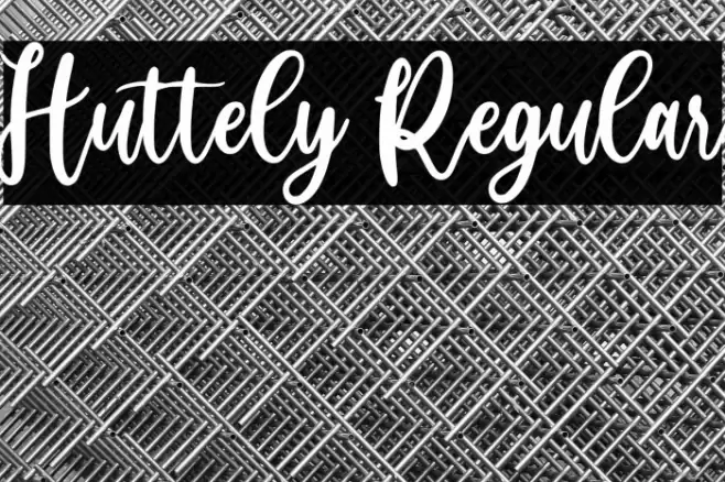 Huttely Regular Font examples