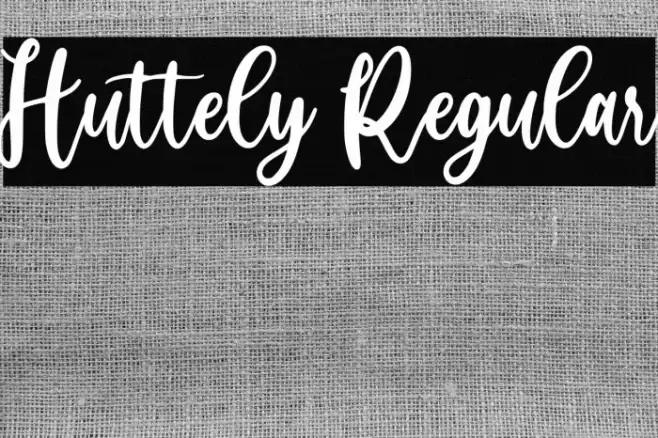 Huttely Regular Font examples