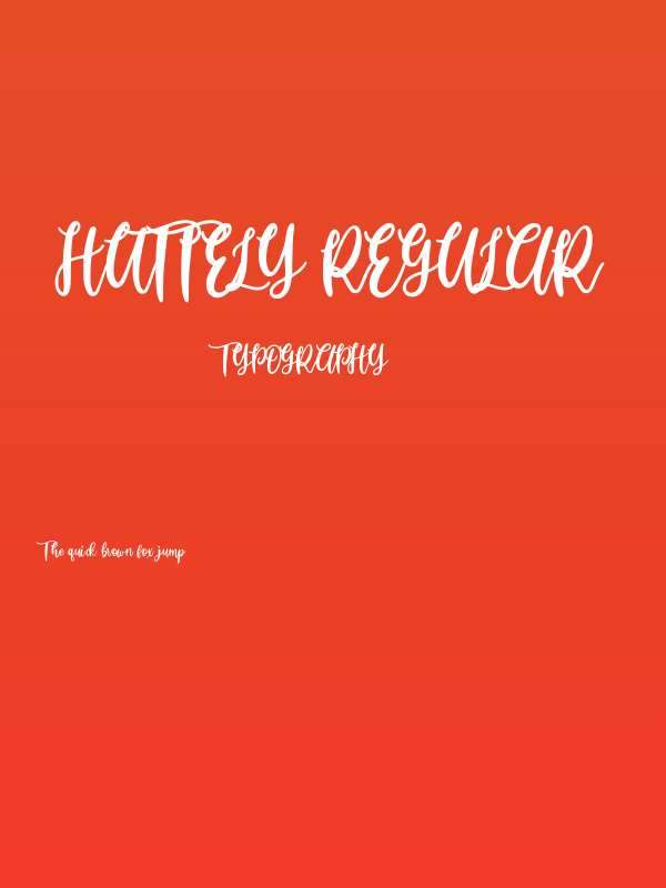 Huttely Regular Poster