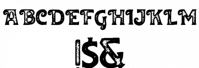 Huvet Rough Font OTHER CHARS