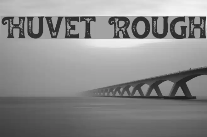 Huvet Rough Font examples