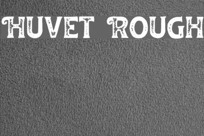 Huvet Rough Font examples
