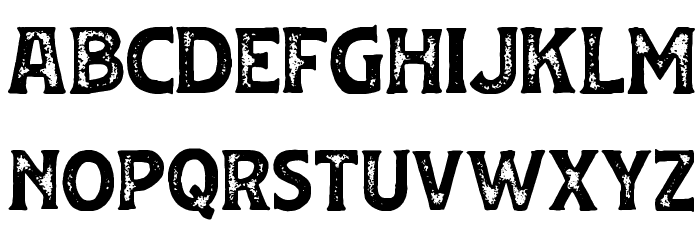 Huvet Rough Font LOWERCASE