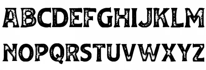 Huvet Rough خط أحرف صغيرة